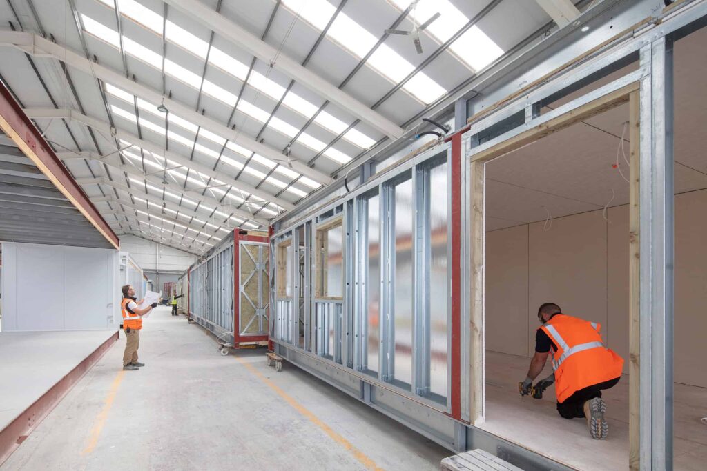 Modular Buildings being constructed offsite in our factories.